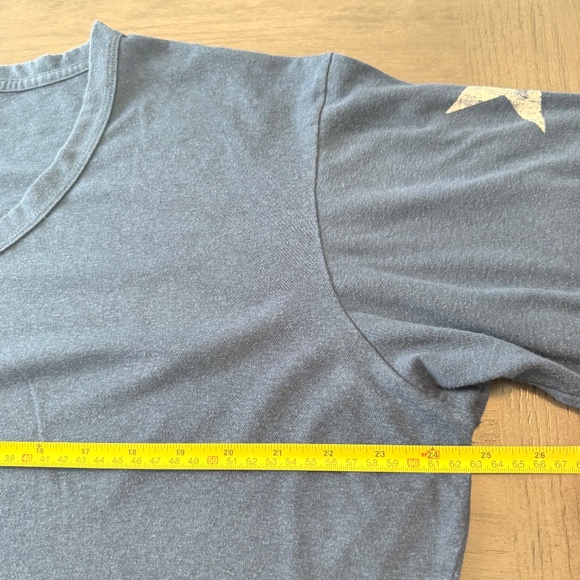 Free People Movement Navy Star Print Long Sleeve Crop Top Size S - Picture 5 of 9